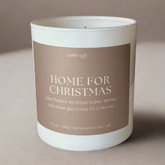 Home for Christmas | Banana Nut Bread, Walnut, Nutmeg for wholesale by North + Ash Candles