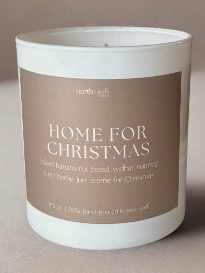 Home for Christmas | Banana Nut Bread, Walnut, Nutmeg for wholesale by North + Ash Candles
