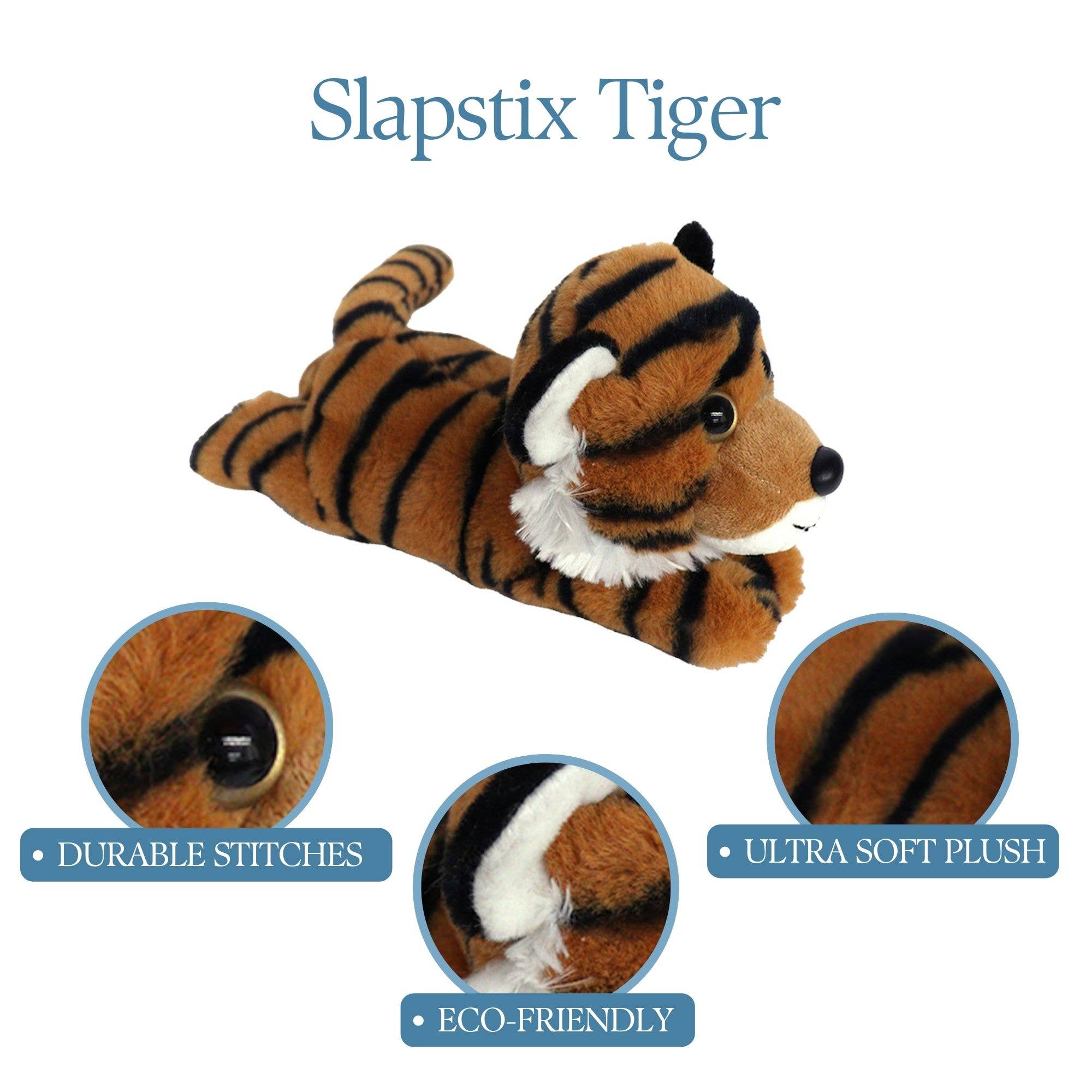 The Petting Zoo - Vente Peluche – enfant et bébé - Bracelet à claquer en peluche Tigre orange 10" (23 cm) Slapstix3