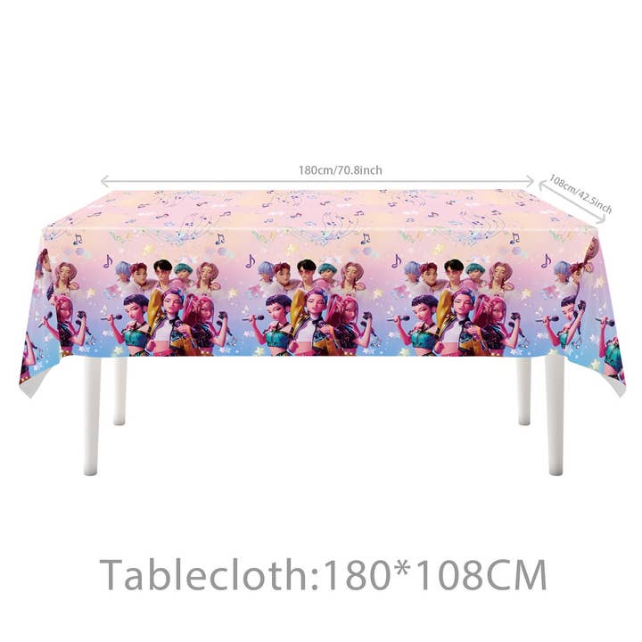 Auraquise - Wholesale Disposable Tableware Pack - Demon Hunters & Saga Boy Band Birthday Party Supplies – Themed Tableware and Decorations4