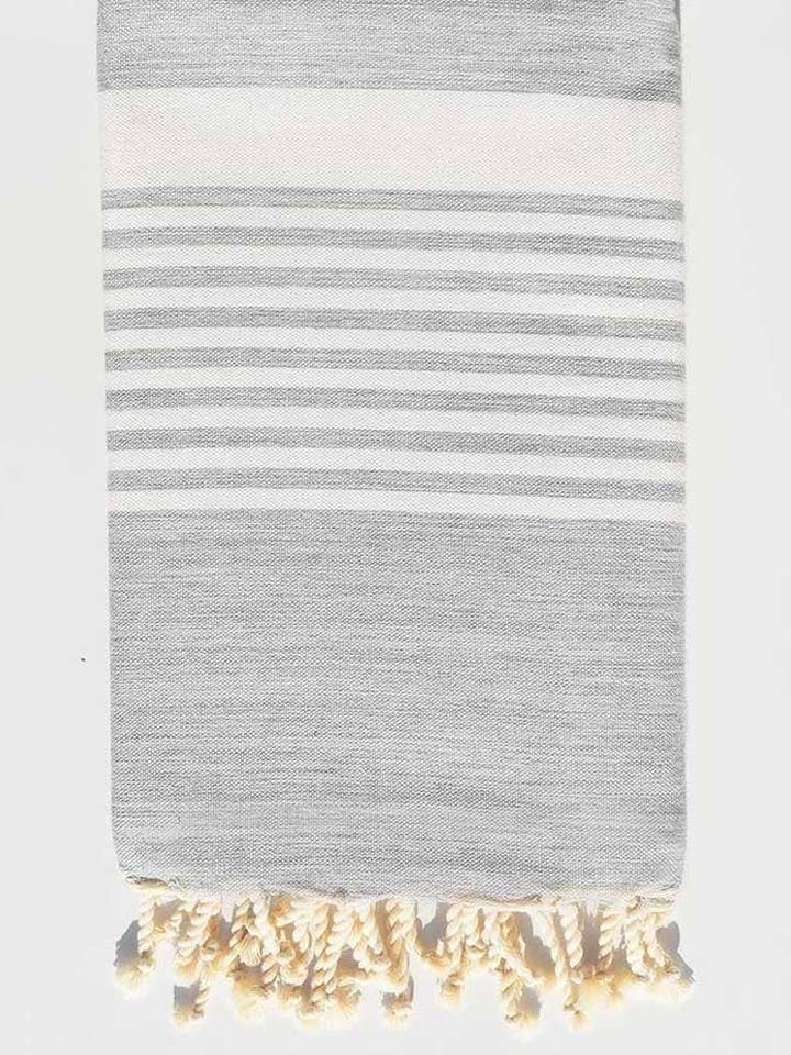 Arthur fouta light grey for wholesale by Fouta Tunisia
