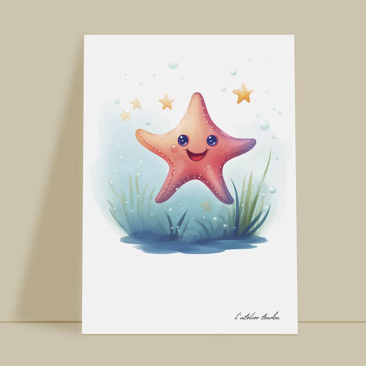Décoration murale chambre bébé étoile de mer - Thème marin pour la vente par L'atelier Toudou