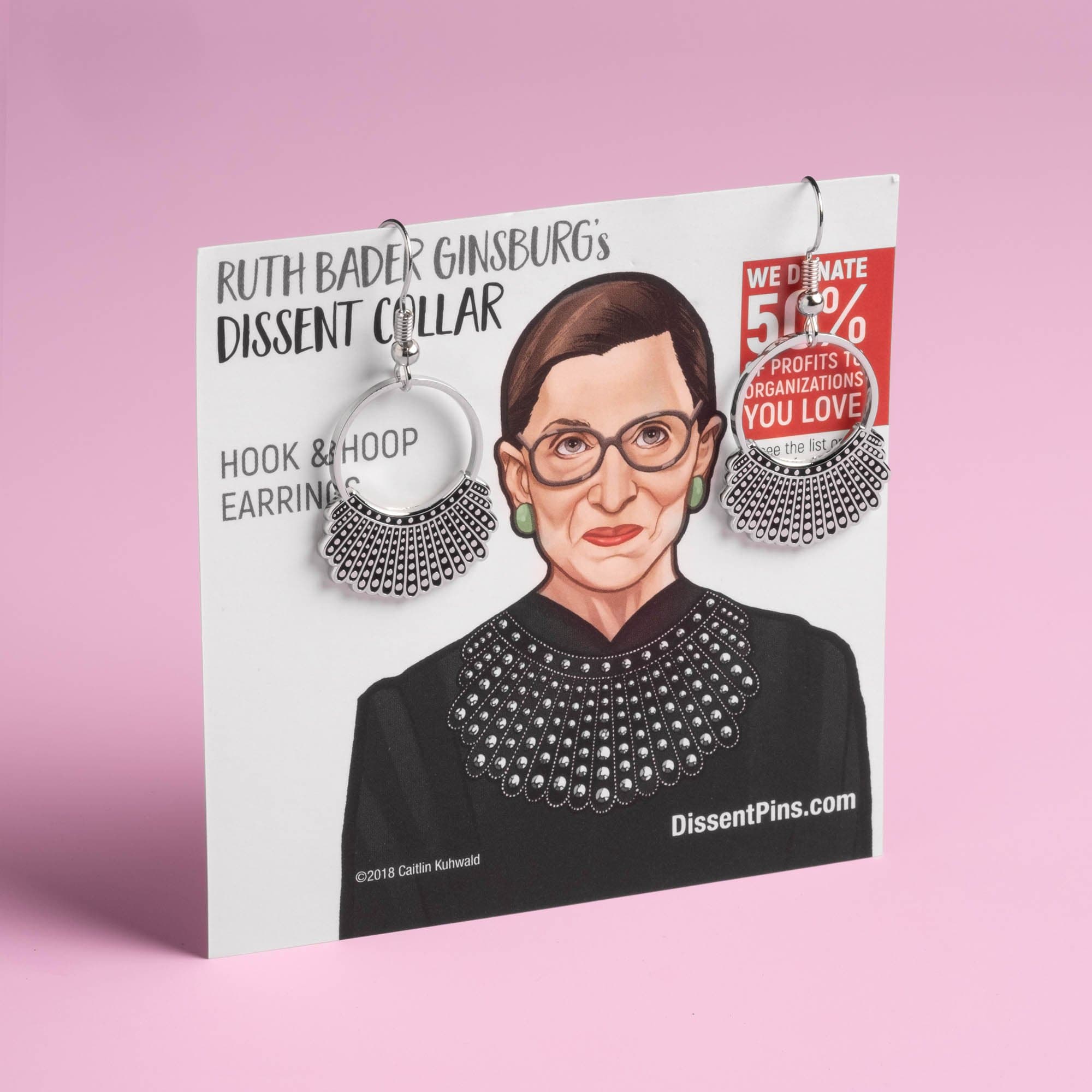 Dissent Pins - Wholesale Dangle Earrings - Dissent Collar Hook and Hoop Earrings5