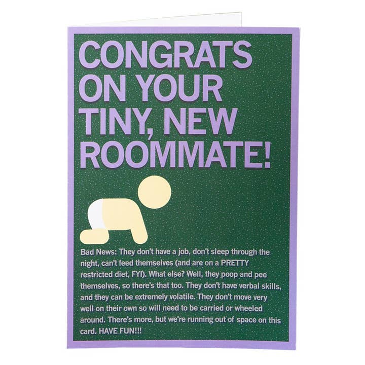 RAYGUN - Wholesale Baby Card - Tiny New Roommate Greeting Card
