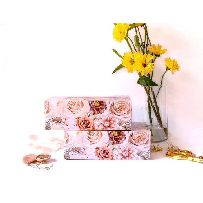 PLT Wholesale – Caixa de presente por atacado – Caixas de Envio Designer em Rose Gold com Estilo Floral13