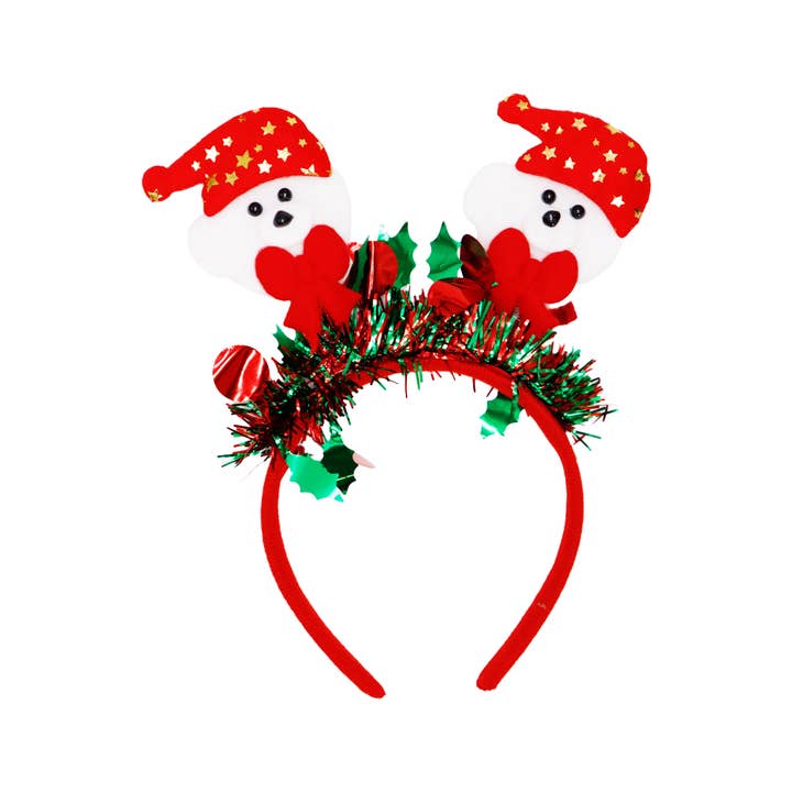 Cap Zone - Wholesale Party Hat/Crown - Christmas Shimmery Tinsel Novelty Head Boppers