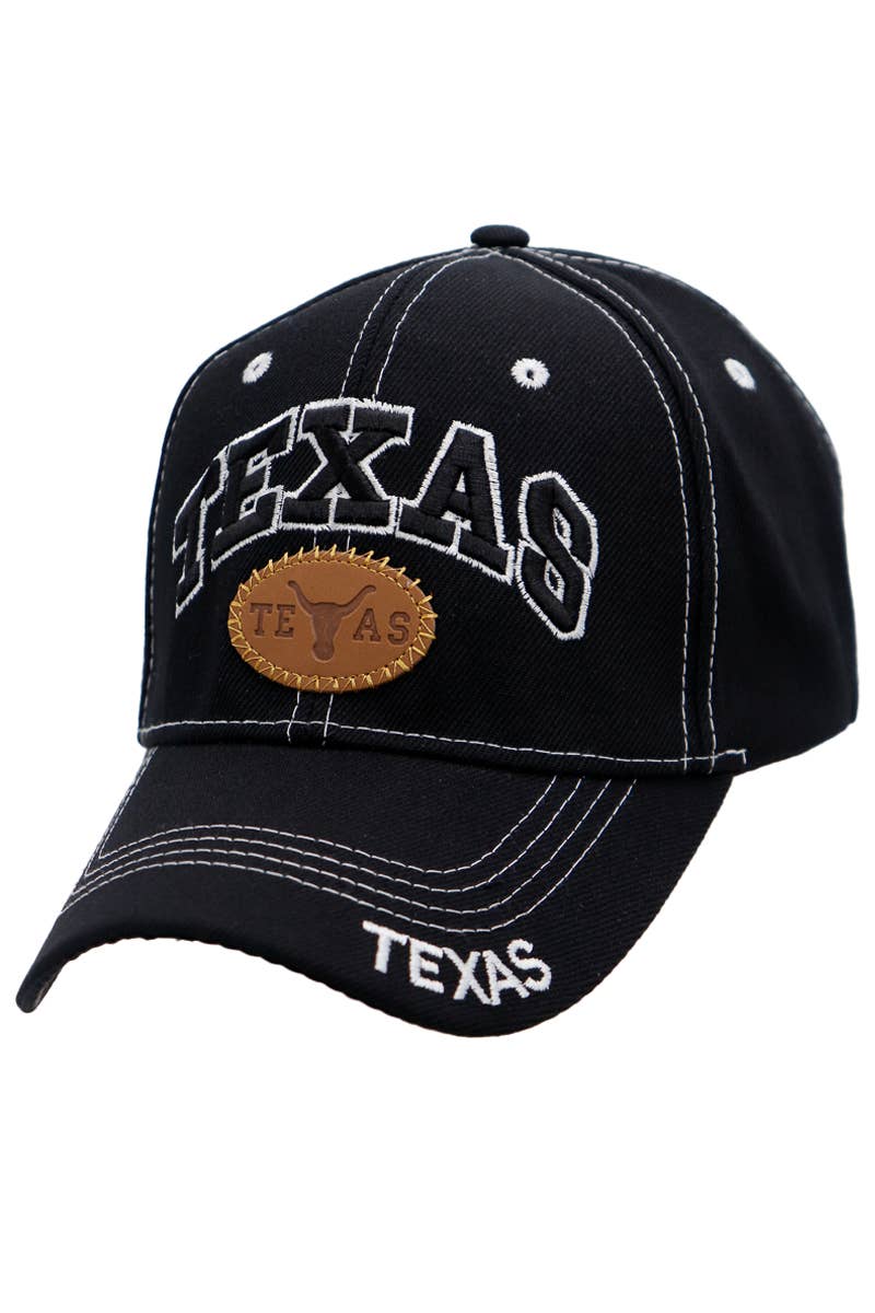 Cap Zone - Wholesale Baseball Cap - Unisex - Texas Arc Logo Contrast Stitched Baseball Cap1