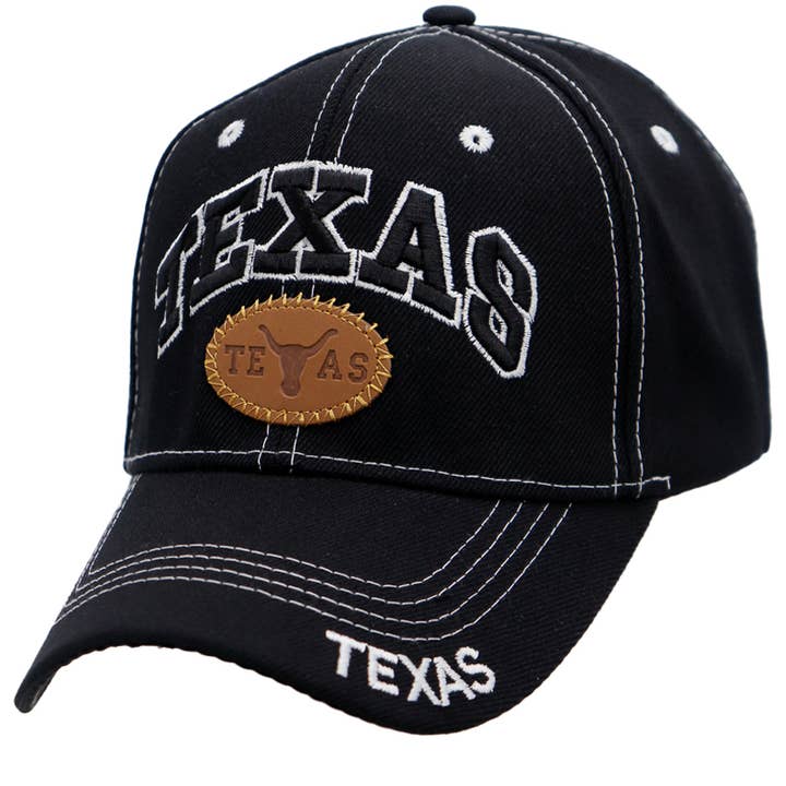 Cap Zone – Großhandel Basecap – Unisex – Texas Arc-Logo-Baseballkappe mit kontrastierender Naht1