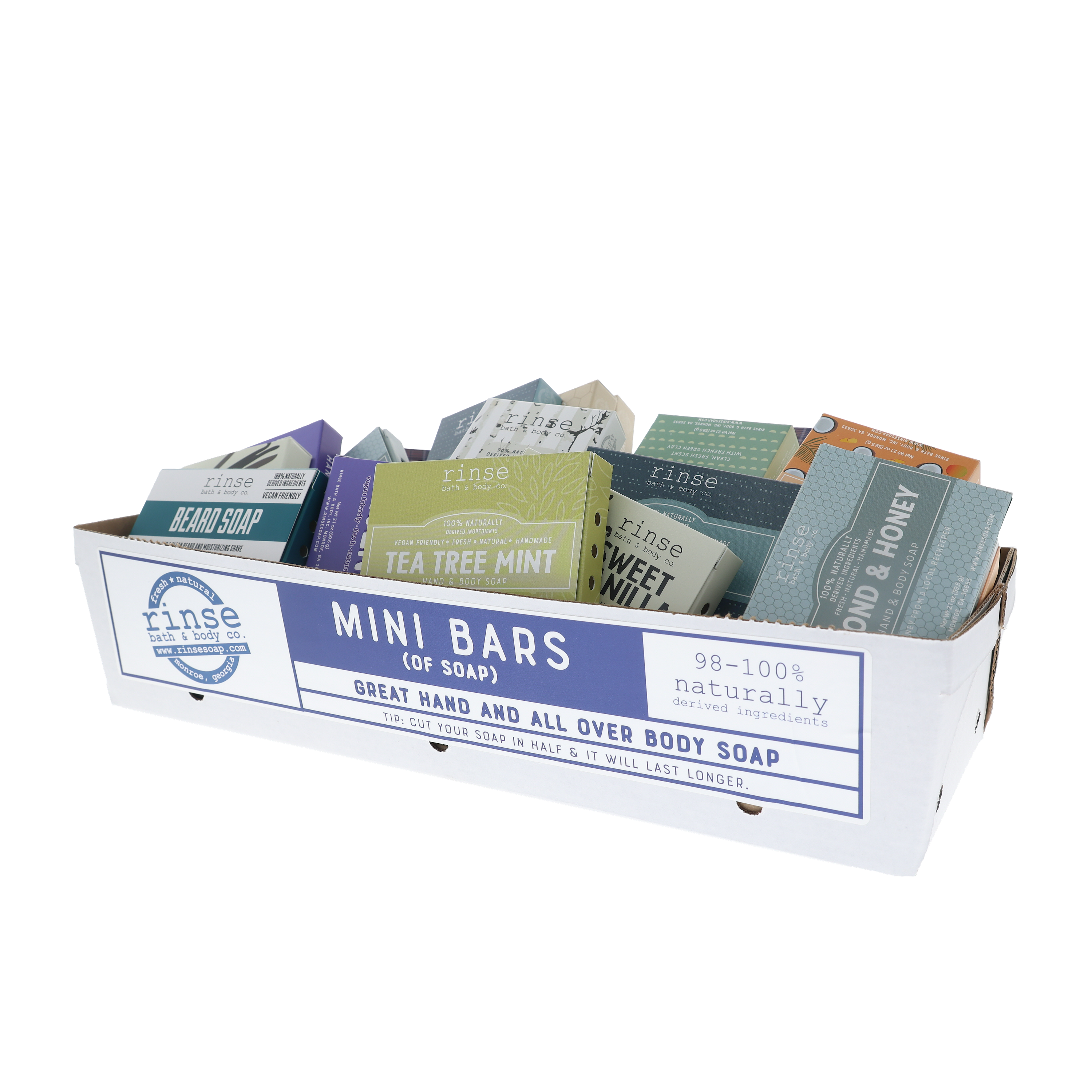 Rinse Bath Body Inc - Wholesale Bar Soap - 72 Assorted Everyday Mini Soap Bars | Natural Bar Soap1