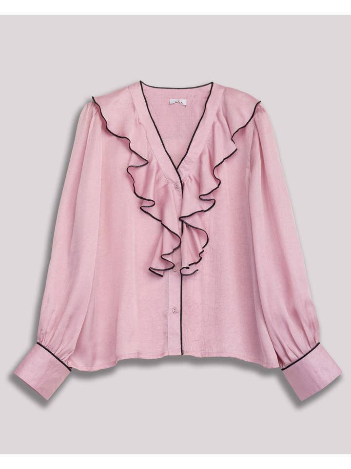 NIZA - Wholesale Blouse - Women's - Ruffled blouse Tarifa6