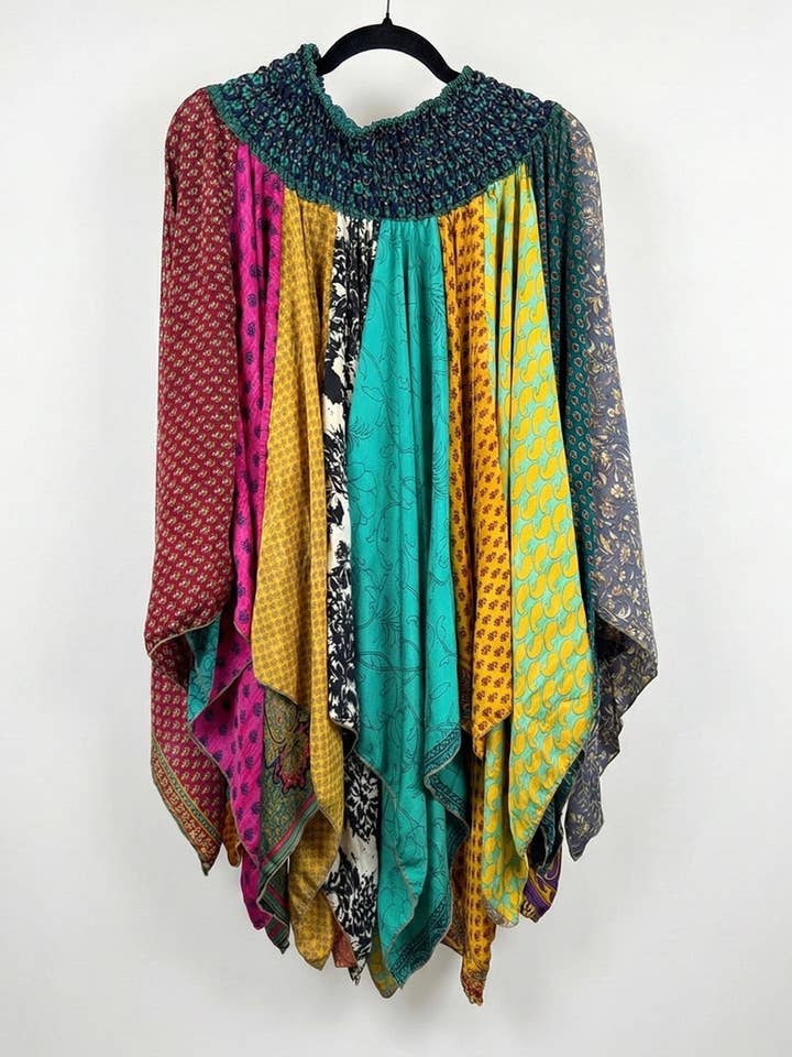 Sunrose Silk Patch Skirt 1000-01 for wholesale by She Lives Beauty