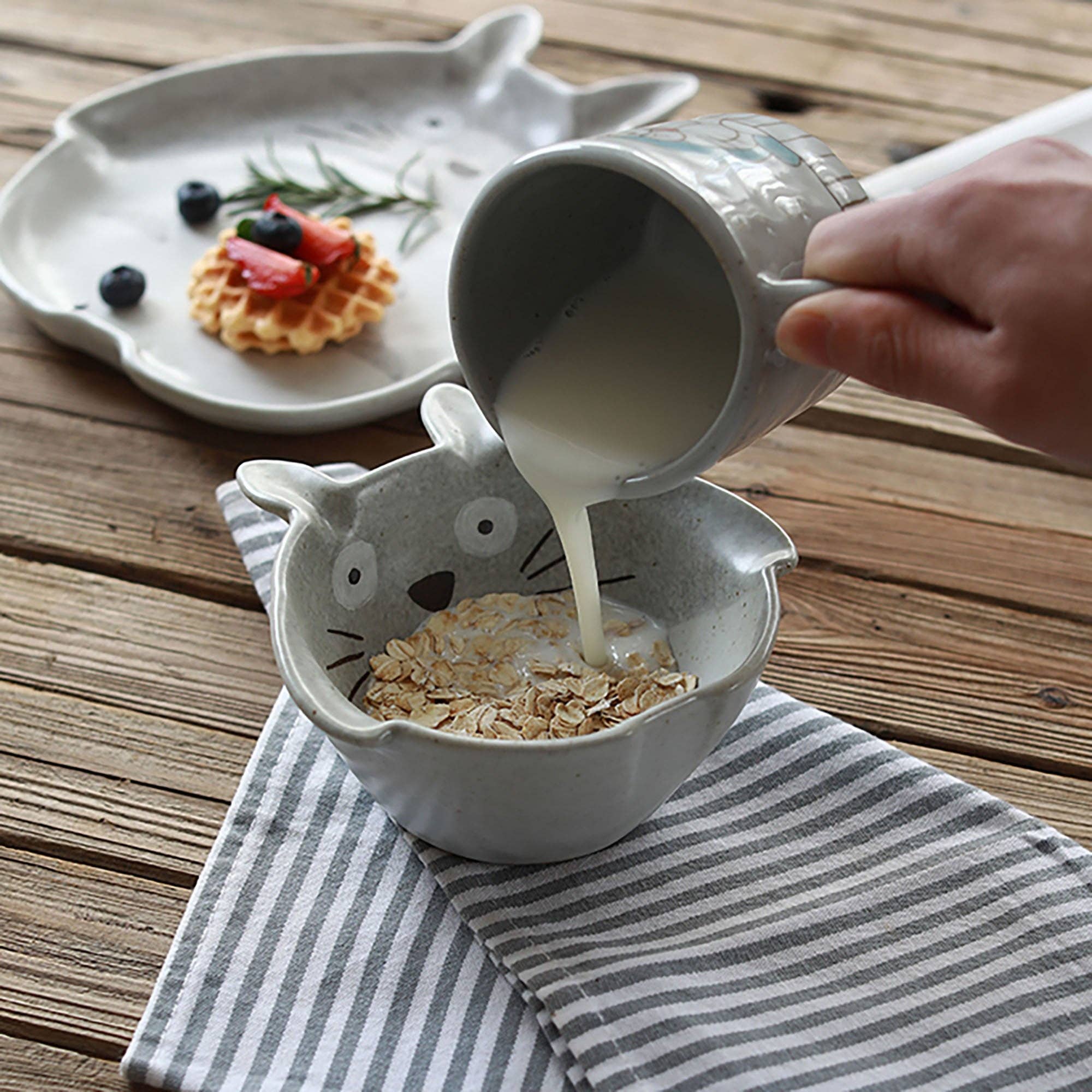 MinoCraft - Vente Service à vaisselle - Vaisselle avec mignon forme japonaise5