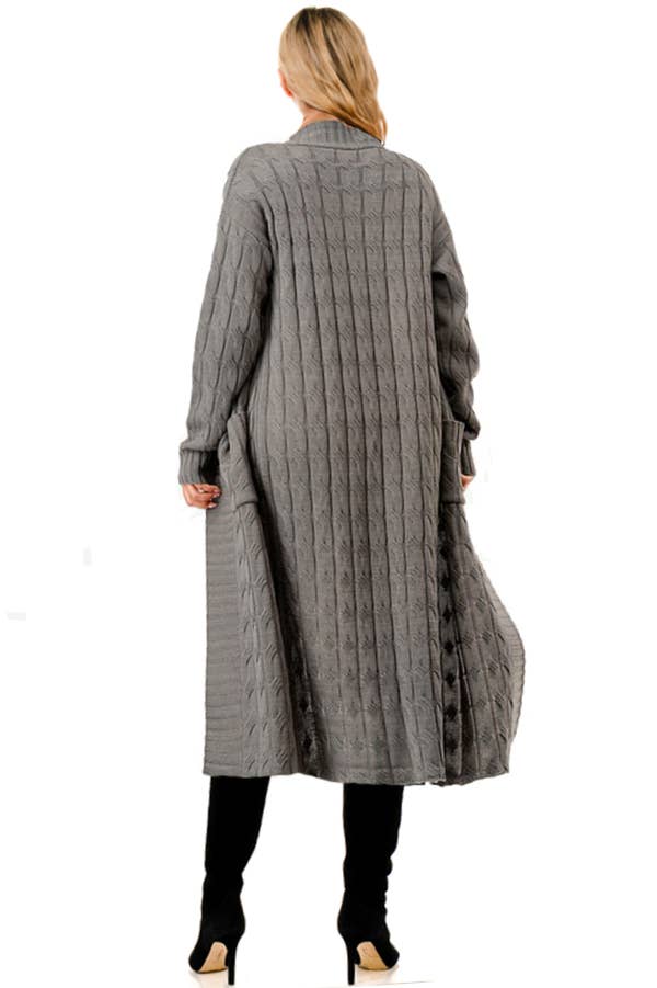 Color 5 – wholesale Cardigan – Women’s – Super long coat style sweater cardigan with side pockets3