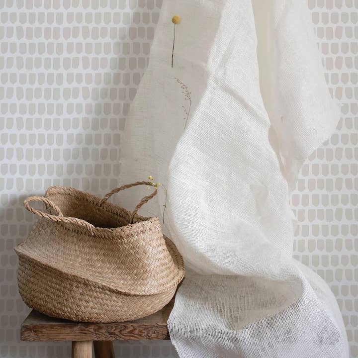 Tiny Brush Pattern Removable Wallpaper in Linen color for wholesale by Livettes Wallpaper