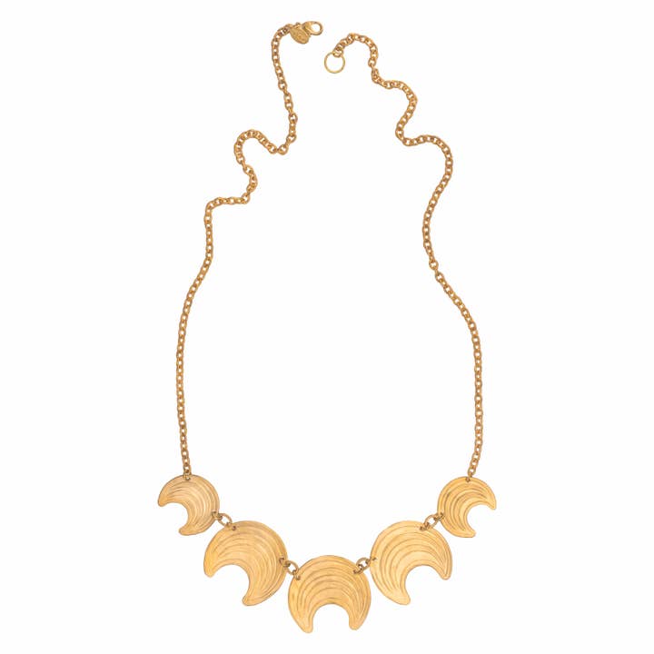 Malia Half Moon Crescent Necklace for wholesale by We Dream in Colour