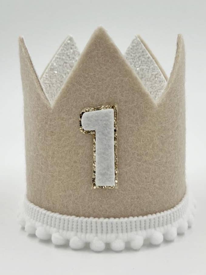 Beige and white crown for wholesale by Nash and Willow