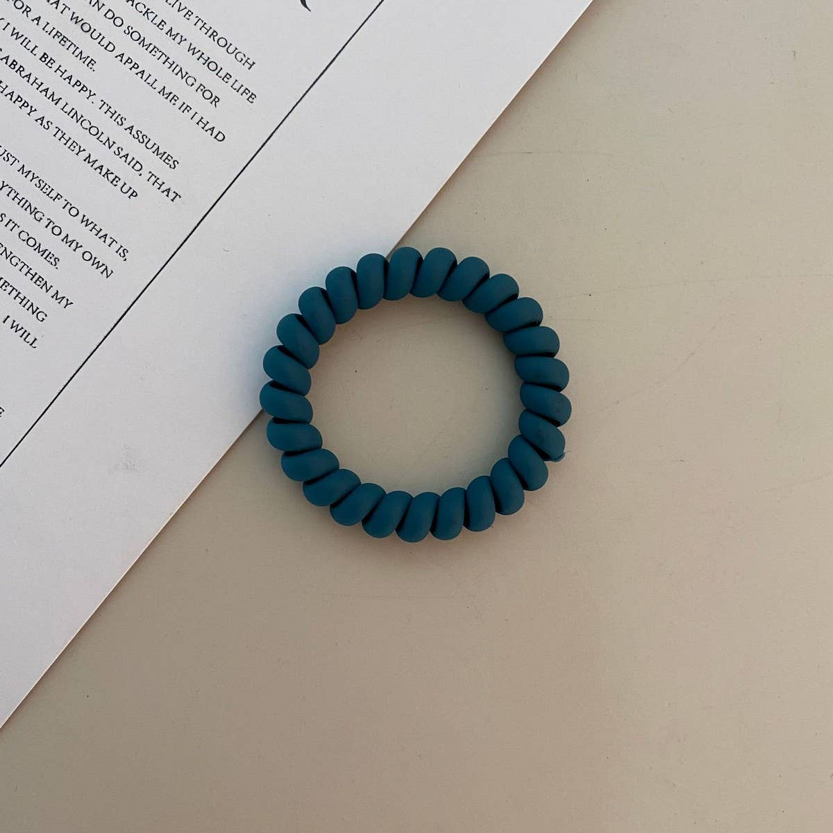 NINEXIS - Wholesale Hair Tie - CWAHA1379_SIMPLE FROSTED PHONE CORD HAIR TIE15