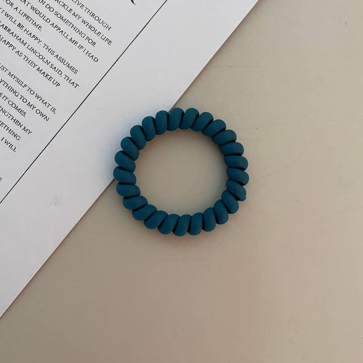 NINEXIS - Wholesale Hair Tie - CWAHA1379_SIMPLE FROSTED PHONE CORD HAIR TIE15