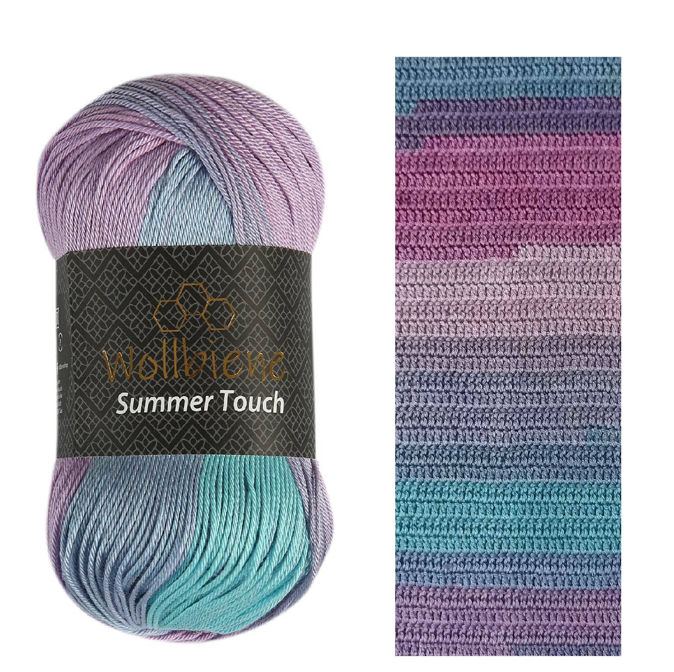 Wollbiene – Engroshandel Garn – Woolbee Summer Touch batik med farvegradient i uldgarn20