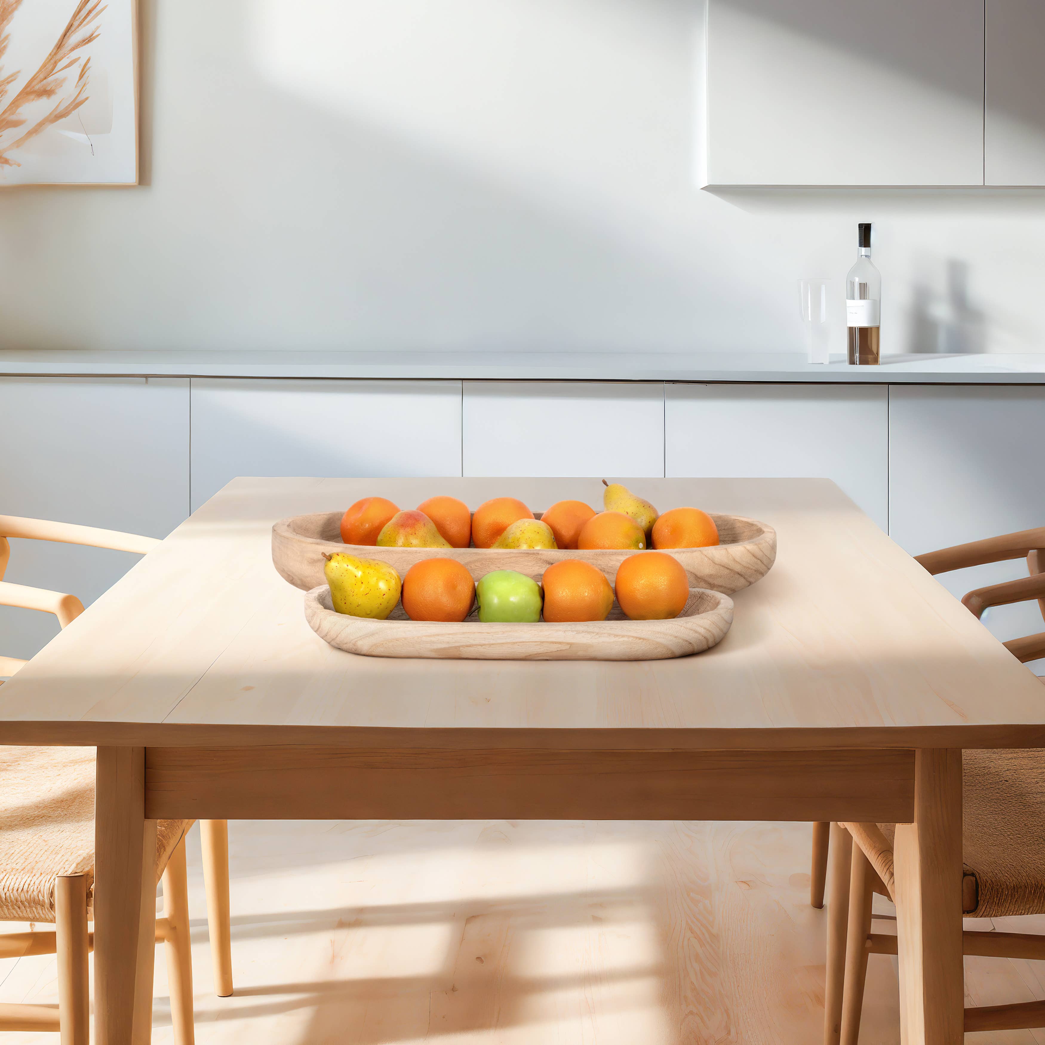 Sagebrook Home - Wholesale Decorative Plate/Dish/Bowl - Brown 18/24 in. Natural Wood Decorative Plates (Set of 2)0