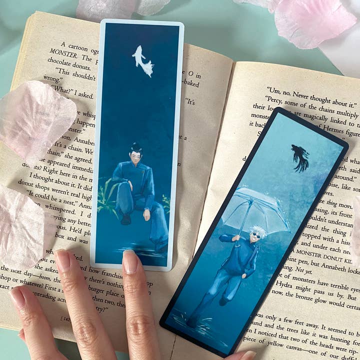 Jujutsu Kaisen - SatoSugu Waiting in the Rain Bookmarks for wholesale by Cindy Tran Art