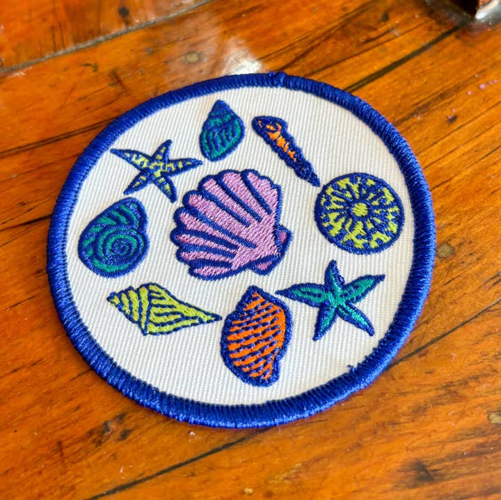 Love Your Mama Studios - Wholesale Patch - Seashells Embroidered Iron On Patch1
