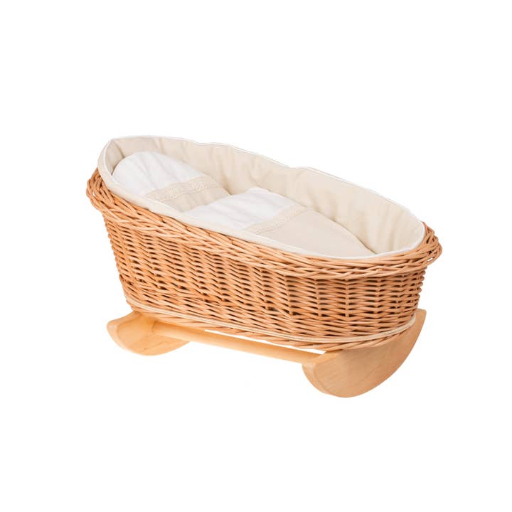 The Wicker Stories - Wholesale Doll Accessory Kit - Kids - Swing Bed For Doll, Wicker Doll Cradle7