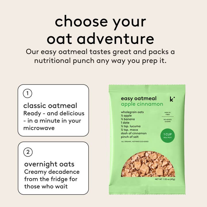 kencko - Wholesale Oats - Apple Cinnamon Organic Fruit Oatmeal Mix (6 cups)5