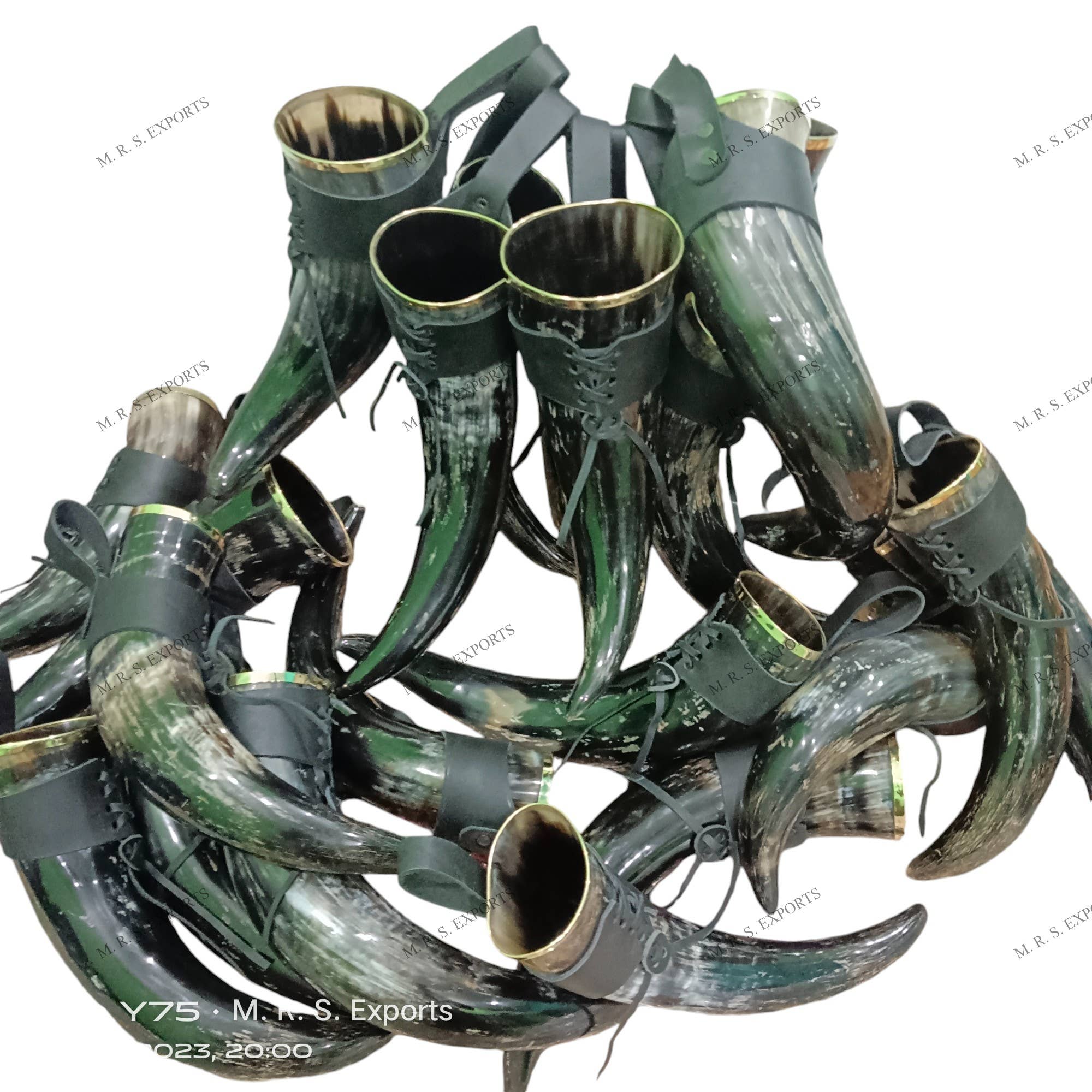 M. R. S. EXPORTS - Wholesale Drinking Glass/Cup - Natural Finished Viking Drinking Horns6