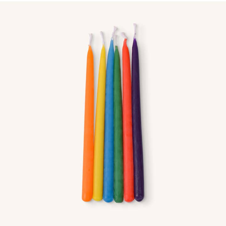 Ner Mitzvah - Wholesale Tapered Candle/Candlestick - Beeswax Chanukah Candles - Multi Color - 45 Pack0
