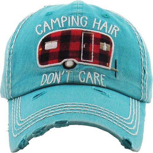 Your Fashion Wholesale - Wholesale Baseball Cap - Women's - Camping hair Don't Care Hat0