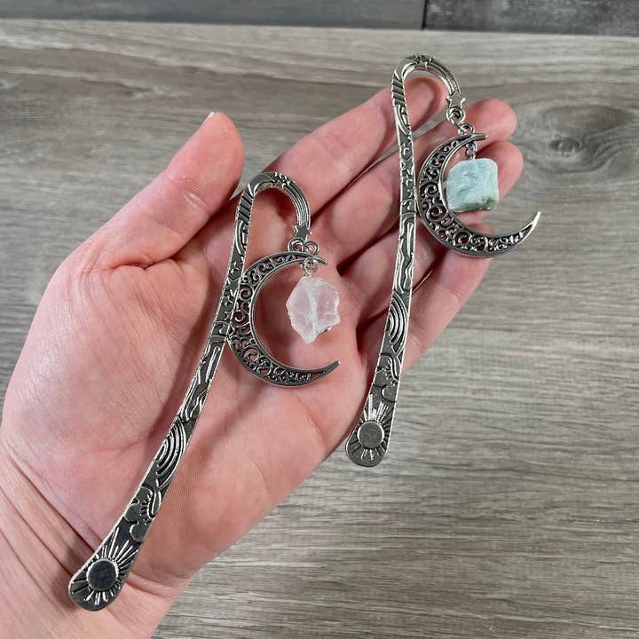 Gemstone Moon Bookmarks – Crystal Book Accessories for wholesale by Keystone Crystals