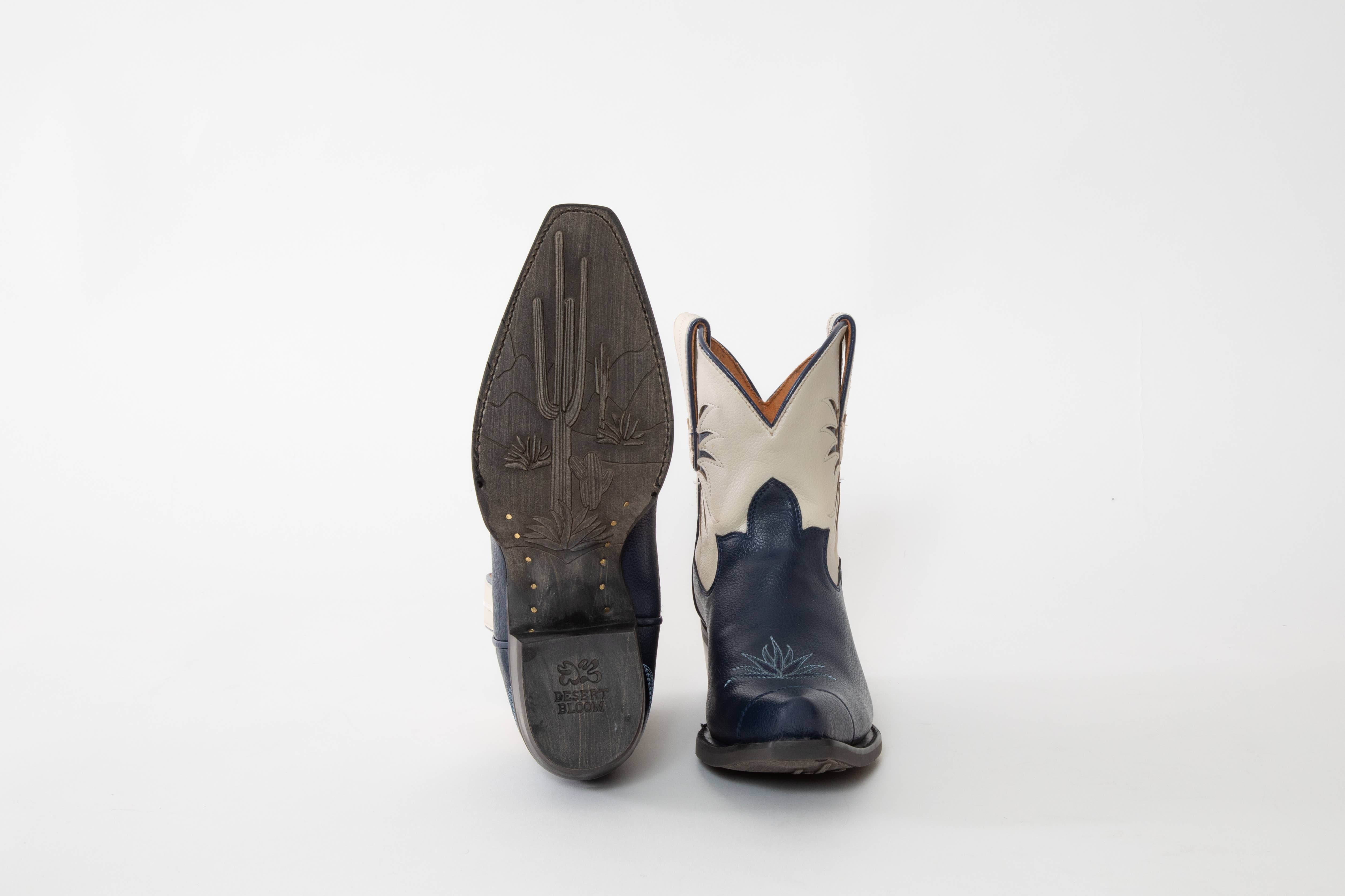 Desert Bloom Boots, LLC - Vente Bottes de cowboy – femme - Dentelle Saphir de Figuier de Barbarie2