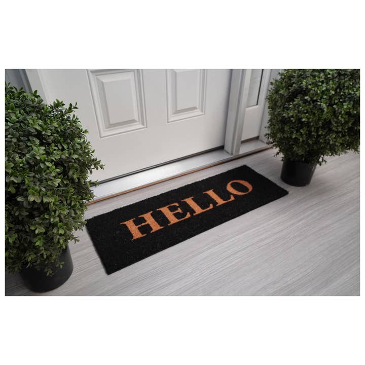 Calloway Mills - Wholesale Door Mat - Calloway Mills Block Hello Doormat Black/Natural