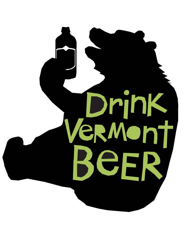 Adesivo per paraurti birra Drink Vermont per la vendita all'ingrosso da parte di Glad Dog Cards