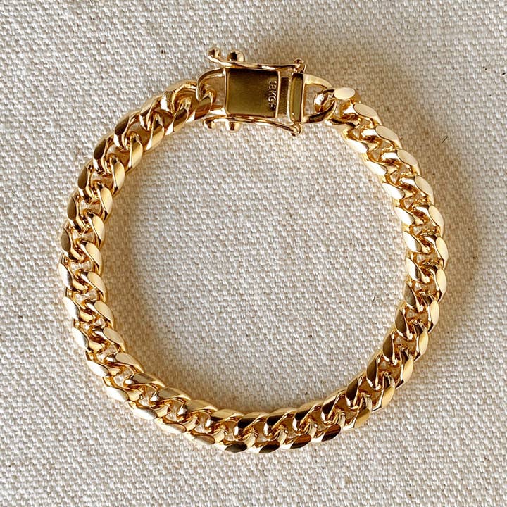 18k Gold Filled Chunky Cuban Bracelet Featuring Box Lock Clasp and other Purchase Wholesale cuban link chain. Free Returns & Net 60 Terms on Faire trending on Faire.
