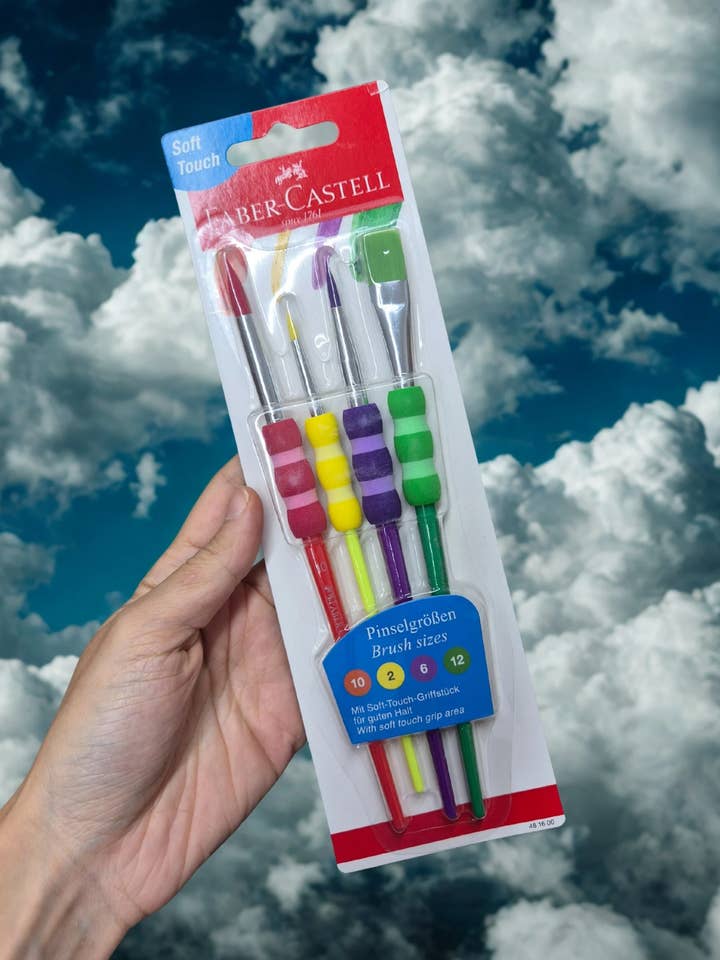 Soft Touch Paint Brush Set – 4 pcs | Sizes 2, 6, 10, 12 for wholesale by Bonnie Stuff