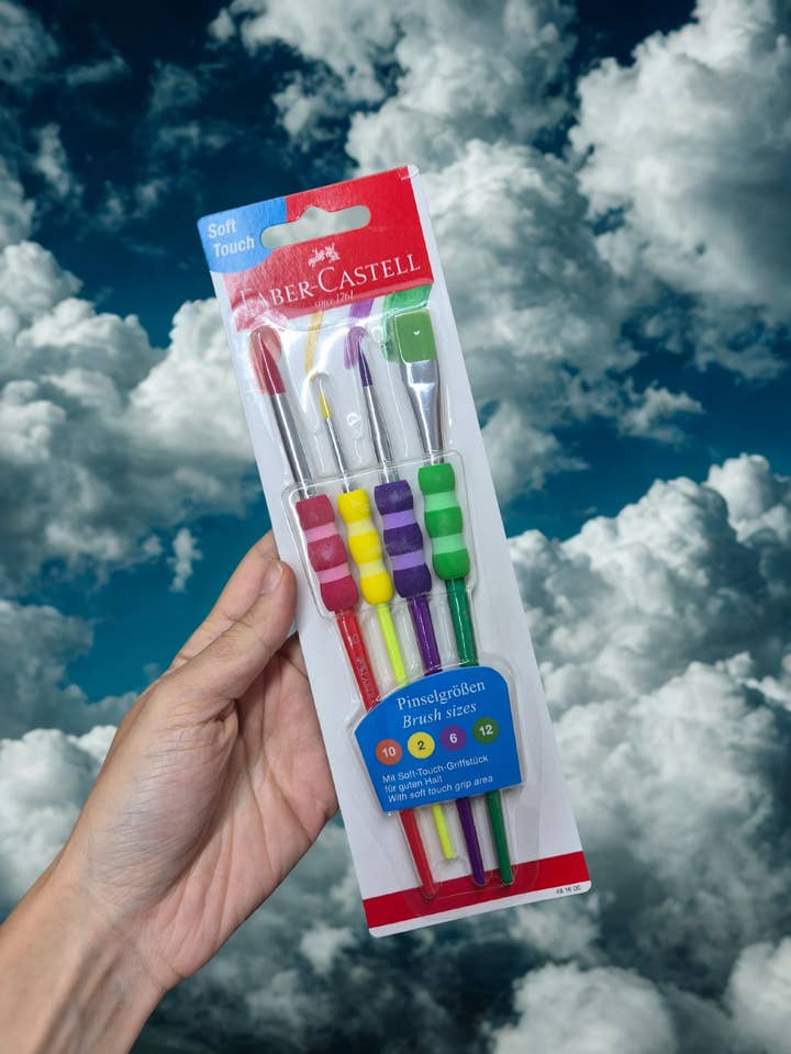 Soft Touch Paint Brush Set – 4 pcs | Sizes 2, 6, 10, 12 for wholesale by Bonnie Stuff