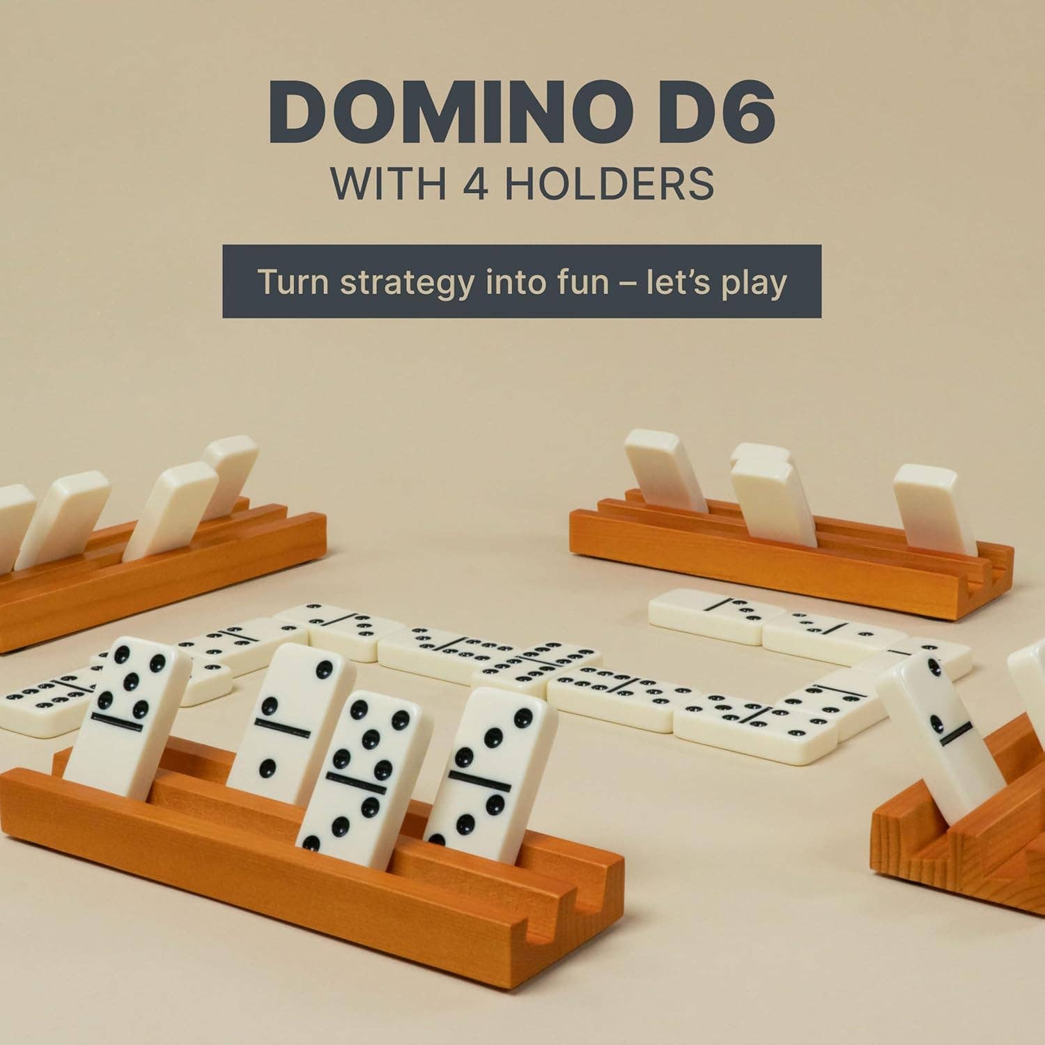 Queensell - Wholesale Dominoes - Double Six Domino Sets with 4 Domino Holders1