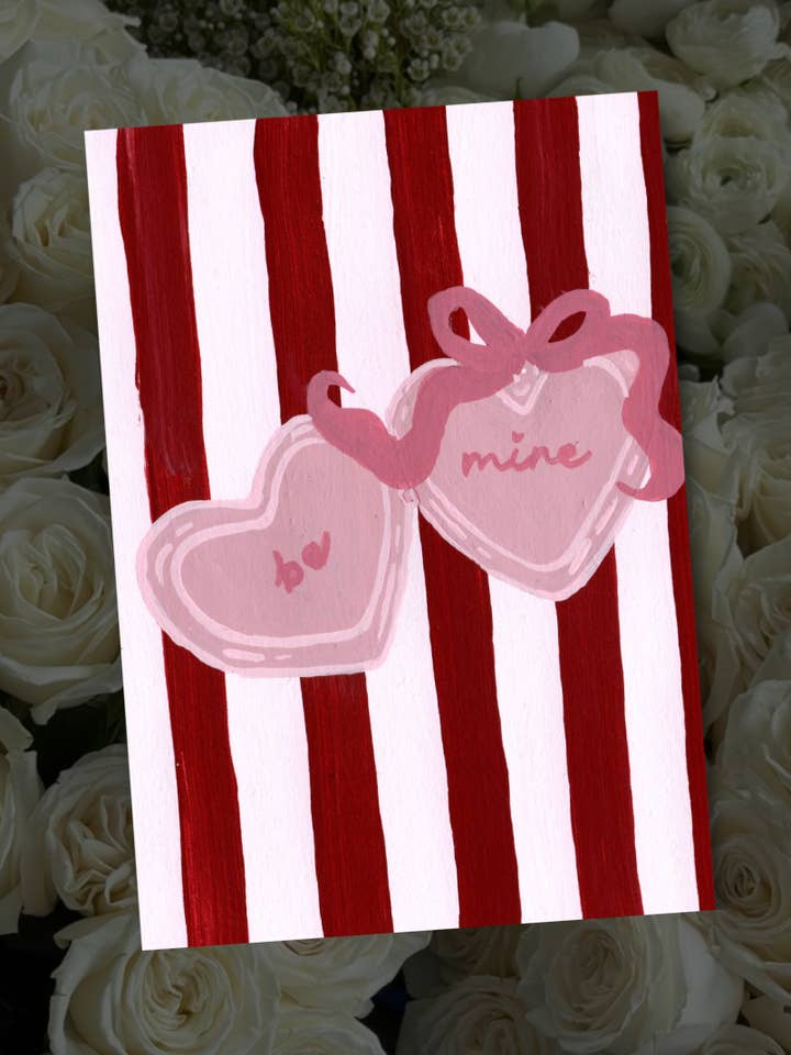 Be Mine Valentine Greeting Card for wholesale by Itzy Bitzy Art Shop