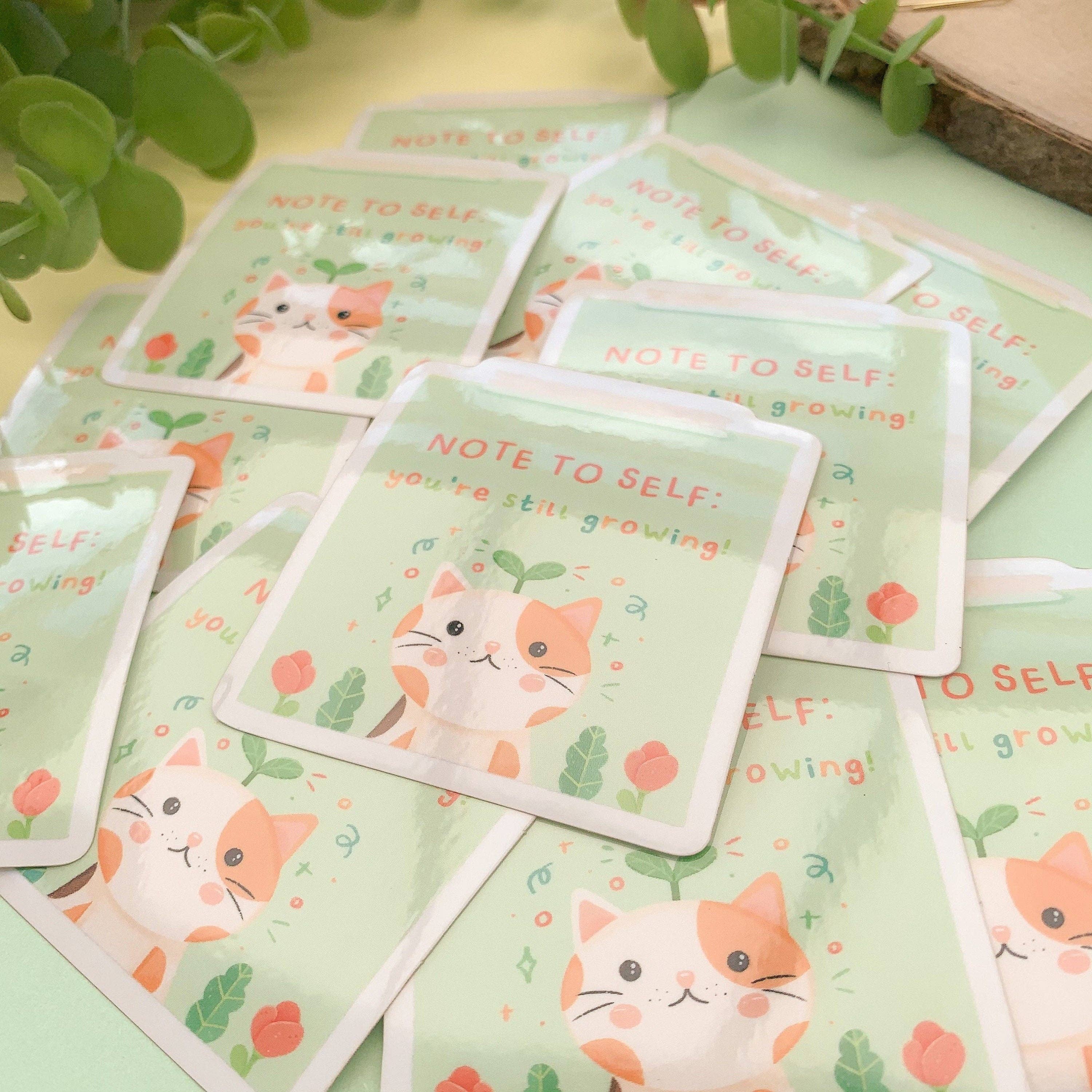 Laurel Mae Art - Venta al por mayor Pegatina - Adhesivo de vinilo transparente «You're Still Growing»3