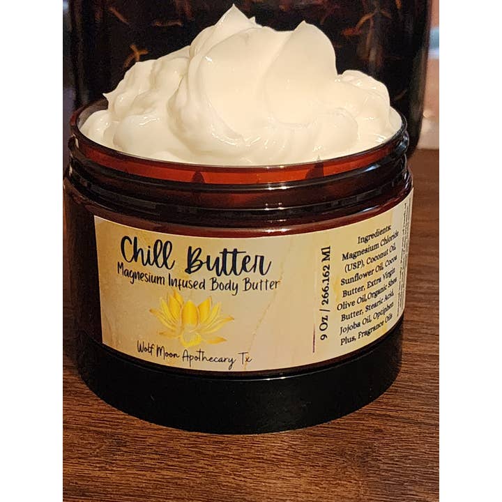 Wolf Moon Apothecary Tx - Wholesale Body Balm/Butter - Magnesium Infused Body Butter | 4 Oz Jars | Relax & Recharge2