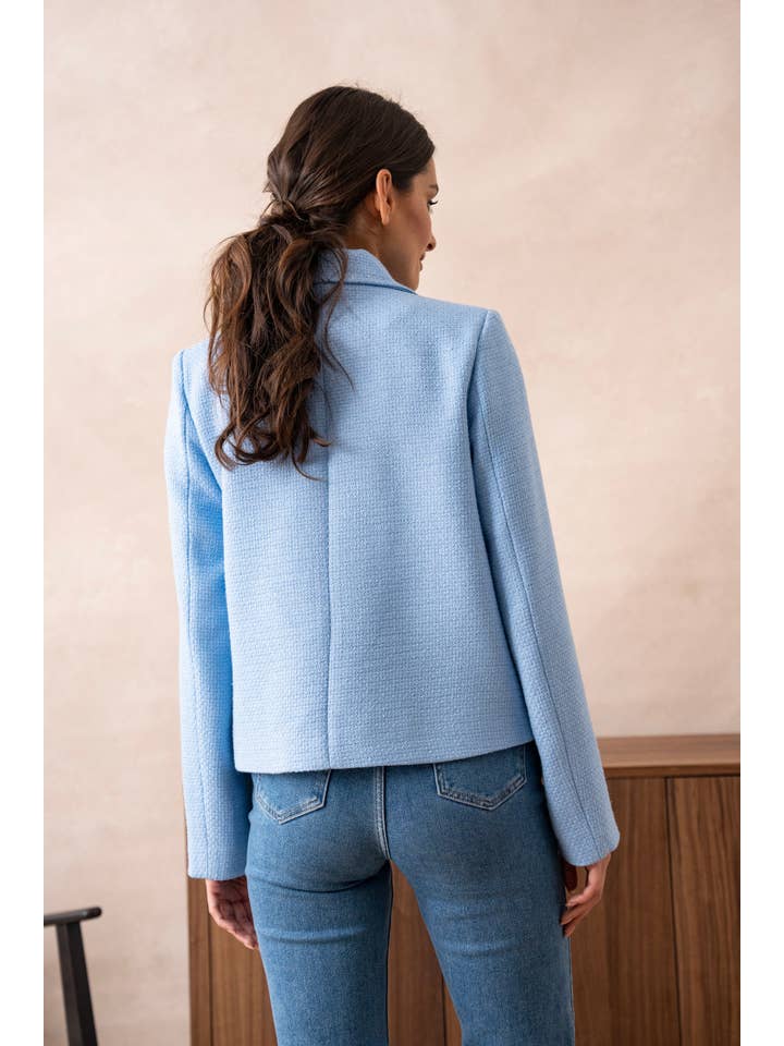 Attentif Paris - Wholesale Jacket - Women's - Straight cut plain tweed jacket22