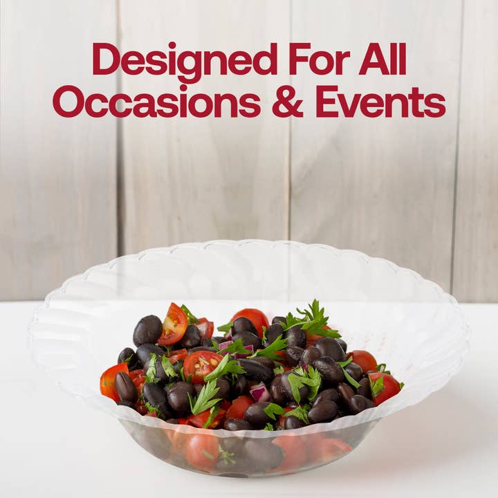Smarty had a Party - Wholesale Disposable Plate - 5 oz. Clear Flair Plastic Dessert Bowls - 18 pcs