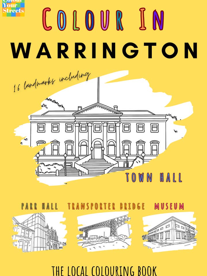 Warrington Colouring Book (A4) for wholesale by Colour Your Streets