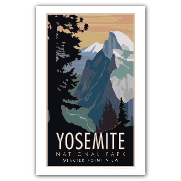 Yosemite National Park (Glacier Point View) - Poster for wholesale by Travel Posters by M&W Design Co.