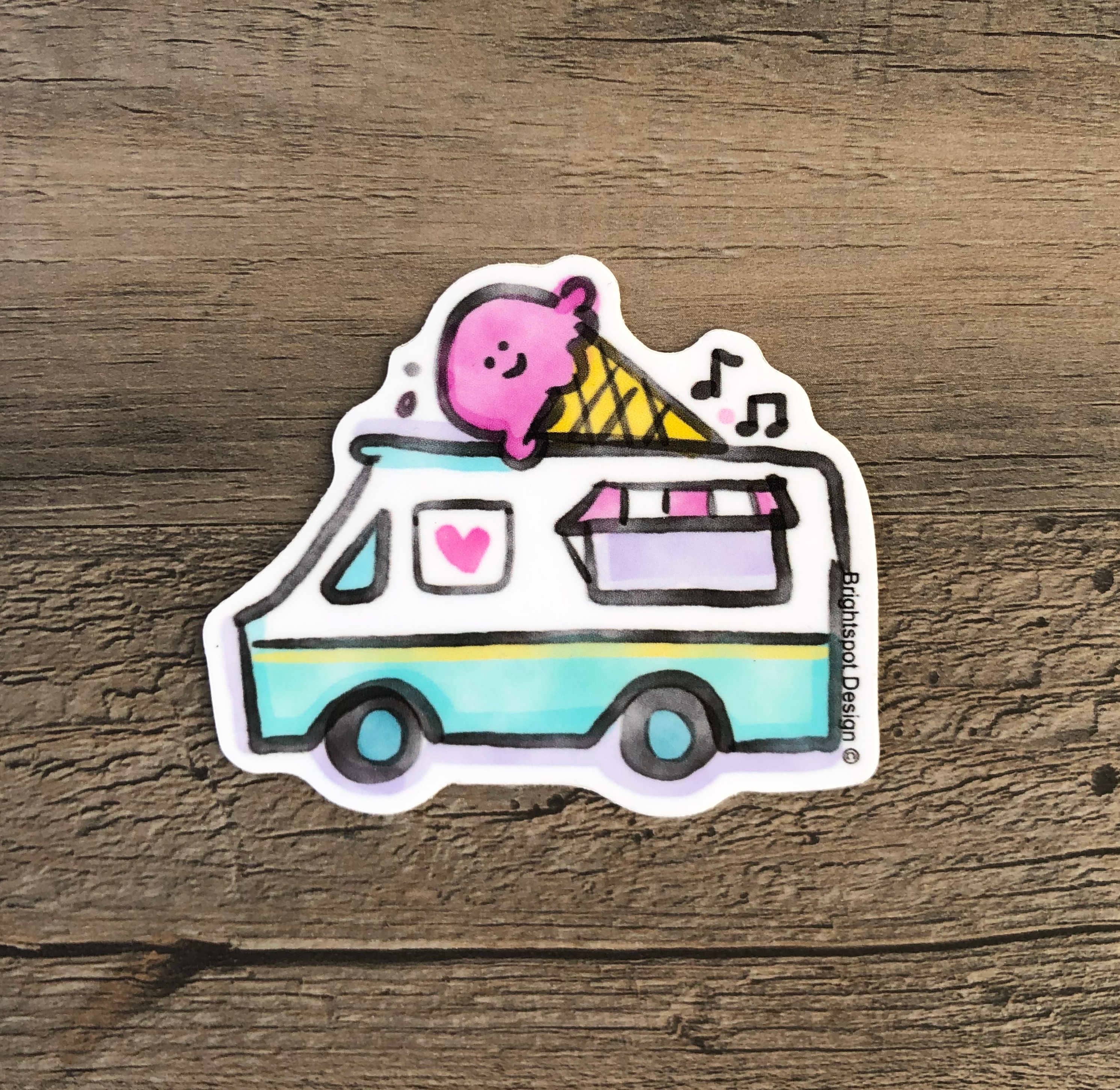 Brightspot Design - Wholesale Sticker - Ice Cream Truck Sticker