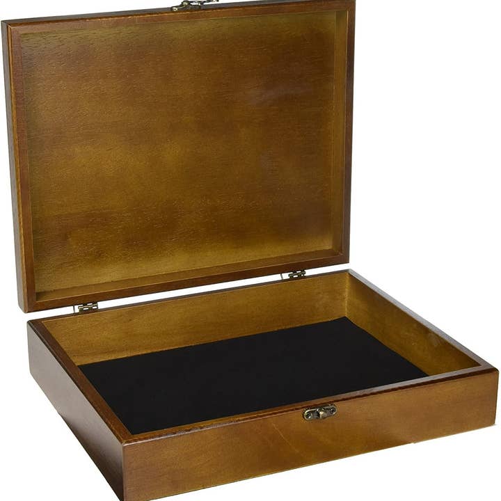 Wood Expressions - Wholesale Decorative Box - Old World Wooden Treasure Box with Brass Latch16