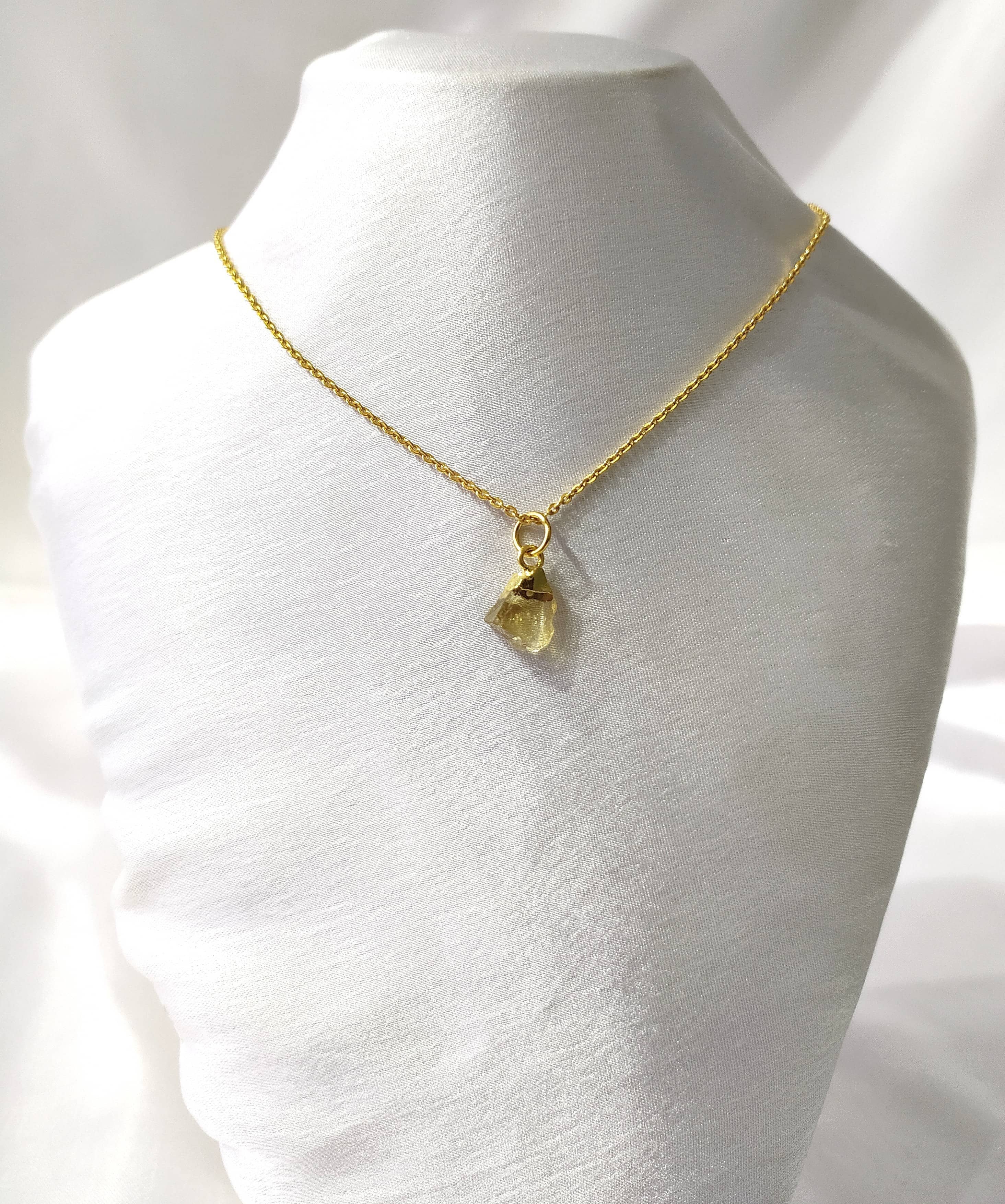 Soothing Crystals - Wholesale Spiritual stone/crystal - Raw Crystal Necklace |Natural Citrine |Raw Gemstone Necklace6