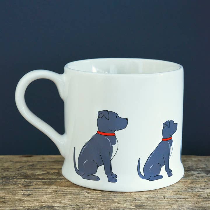 Sweet William Designs - Wholesale Coffee Mug - Mischievous Mutts Dog Mug - Staffie